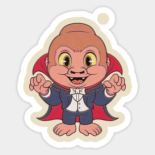 gorilla vampire Sticker